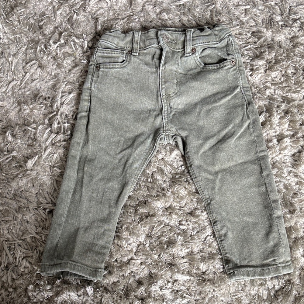 Zara Kids Jeans- olive washed green